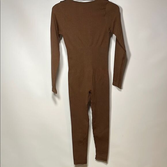 Brown Long Sleeve Bodysuit - Picture 5 of 7
